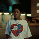 Emerald wearing an enviable Jesus Lizard t-shirt.